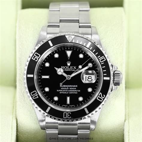 preowned rolex submariner 16610.